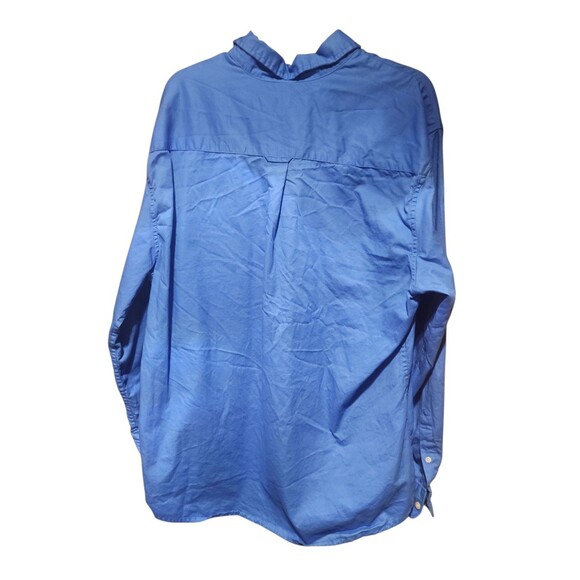 Saddlebred Men’s XL Blue Long Sleeve Button Up Shirt Cotton Blend Casual Dress - Picture 4 of 6